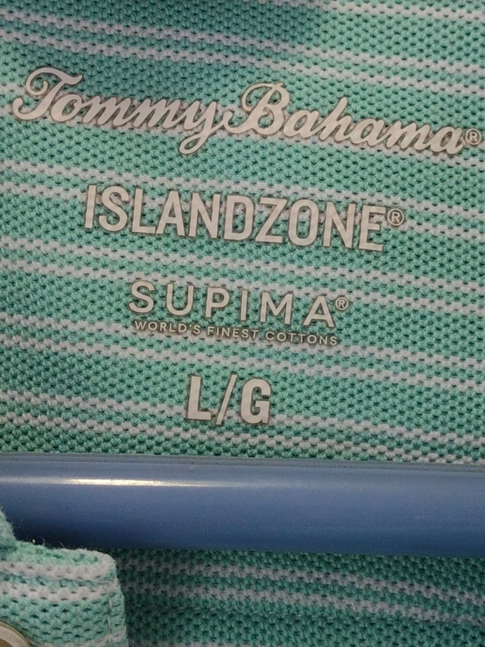 Tommy Bahama Men's Polo Shirt  Large Green Islandzone Supima - Picture 4 of 4